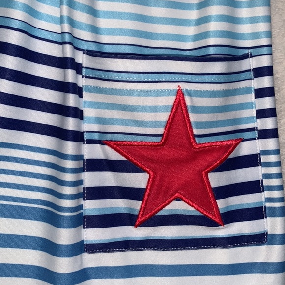 NWT Cheeky Plum Firecracker 3T Loungewear Gown Red White Blue - Picture 5 of 11